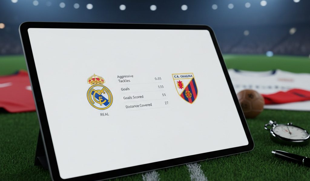 real madryt – osasuna – statystyki